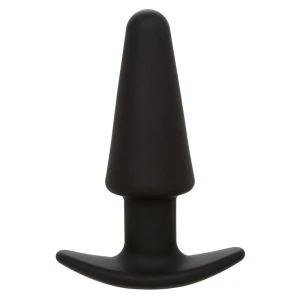 CALEXOTICS - ROCK BOTTOM PLUG ANAL CÃNICO 10 VIBRAÃÃES SILICONE PRETO